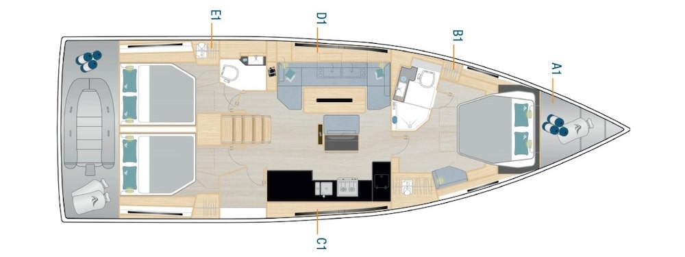 Hanse Sail Boat 510 Preview Image Plan