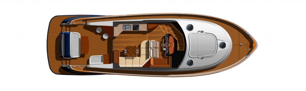 Riviera Boat Belize 54 Sedan Anchored Preview Plan Image