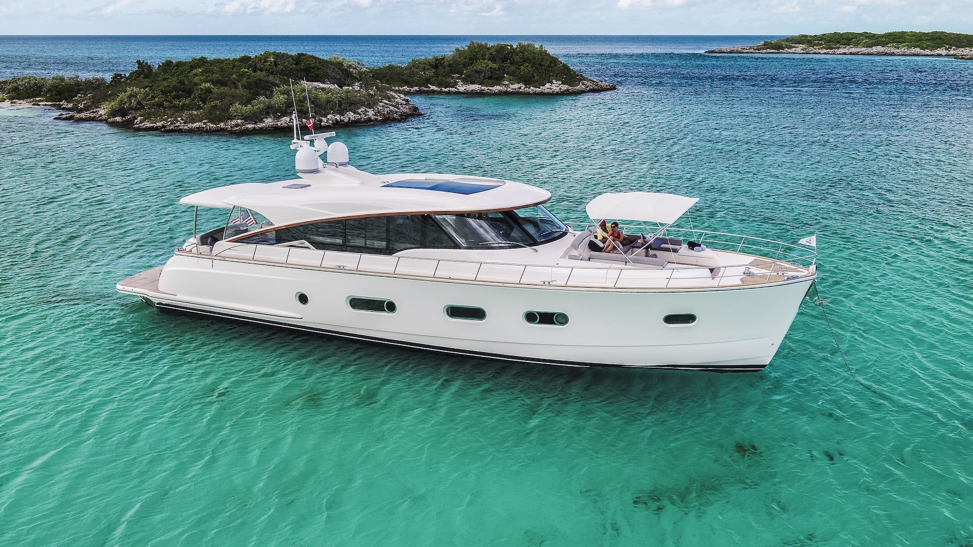 Riviera Boat Belize 66 Sedan Anchored Preview Image