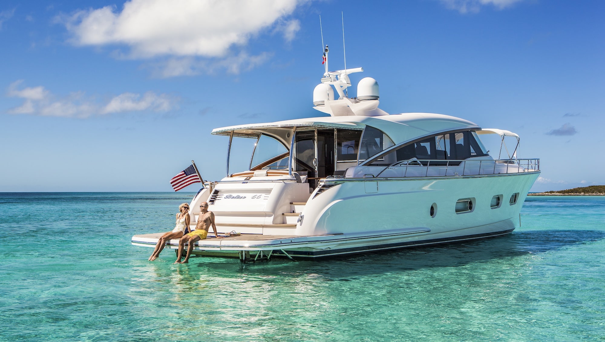 Riviera Boat Belize 66 Sedan Anchored Preview Image