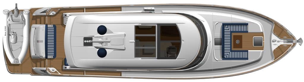 Riviera Boat Belize 66 Sedan Anchored Preview Plan Image