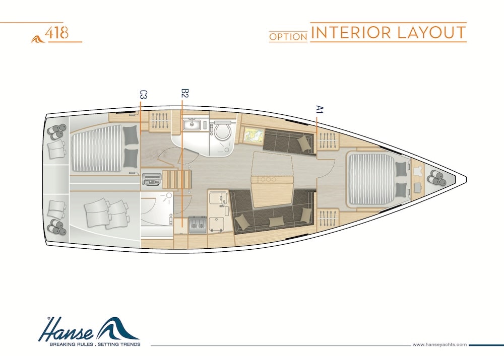 Hanse Sail Boat 418 Preview Image Plan