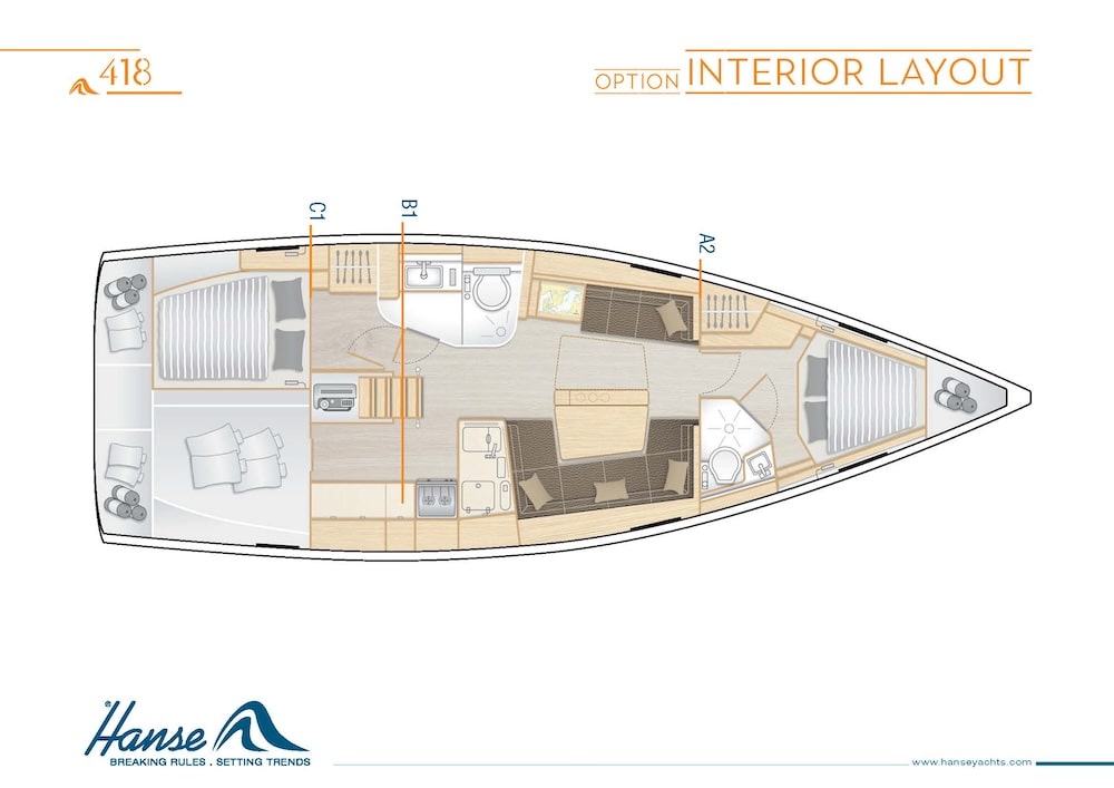 Hanse Sail Boat 418 Preview Image Plan