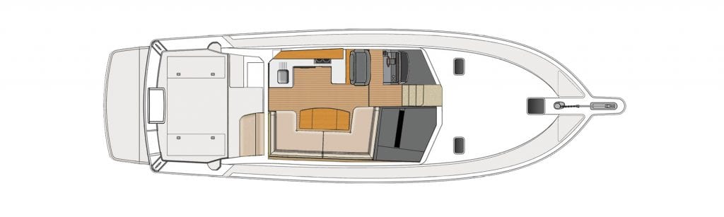 Riviera 43 Open Flybridge Preview Plan Image