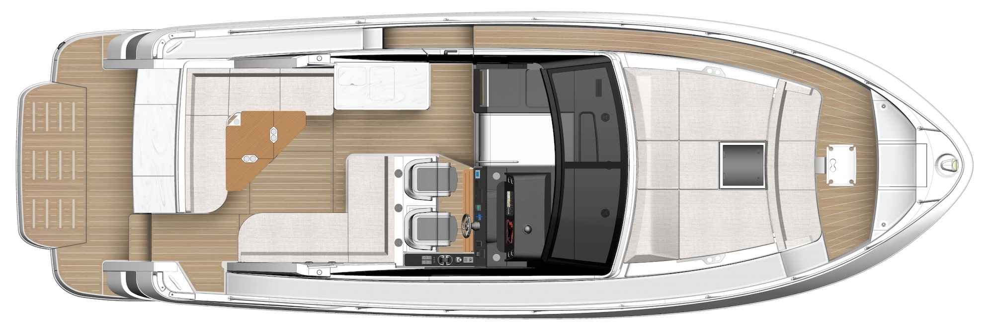 Riviera 4300 Sports Express Anchored Preview Plan Image