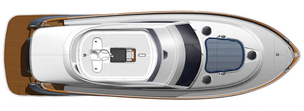 Riviera Boat Belize 54 Daybridge Anchored Preview Plan Image