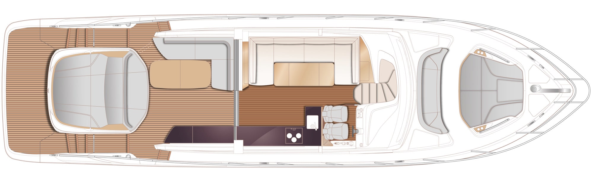Princess V55 Boat Preview Plan Image