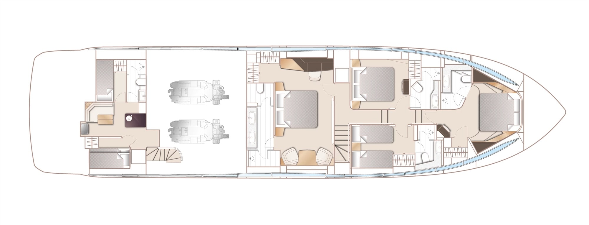 Princess Y85 Boat Preview Plan Image